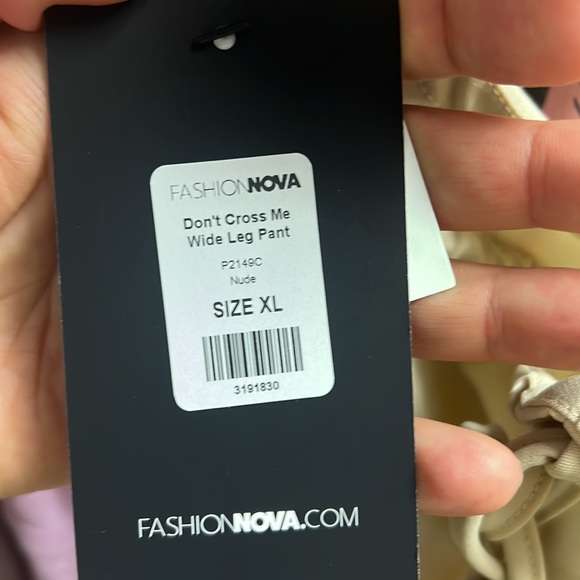 Cream cut out pants Fashionova - Picture 4 of 4